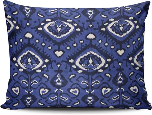 Vista 31 de Fundas de almohada decorativas Ikat con patrón de diamante en rojo y crema, cojín personalizable rectangular, tamaño 12 x 16 pulgadas, funda