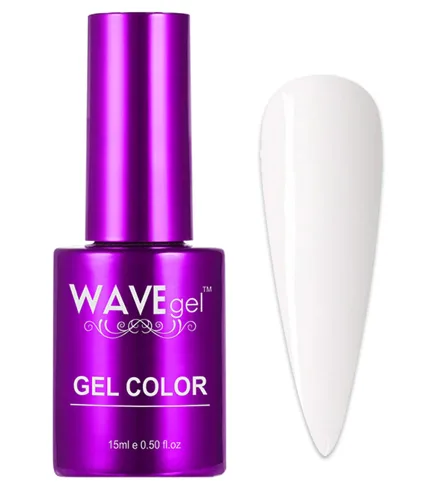 Vista 2 de WAVEGEL - Juego dúo de gel y esmalte de uñas a juego - Colección Simplicity - #P109 Blizzard I 0.5 onzas