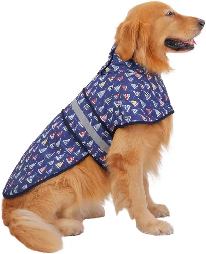 Vista 32 de HDE - Impermeable protector con capucha para perros y cachorros, tallas de la S a la XL (diseño de patos de goma, talla S)