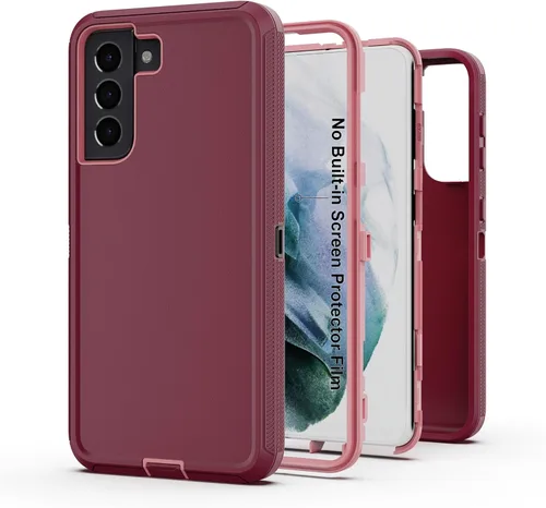 Vista 31 de Funda protectora resistente para Galaxy S23 5G, funda protectora resistente con [3 en 1] Cubierta de protección de goma resistente a prueba