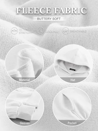 Vista 6 de Trendy Queen Sudaderas con capucha de gran tamaño para mujer, suéteres de manga larga, suéteres de otoño, ropa de invierno
