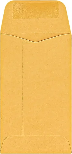 Vista 3 de Office Depot® Sobres para monedas, #3, 2 1/2 "x 4 1/4", marrón Kraft, paquete de 500