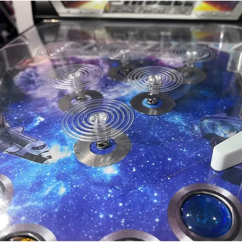 Vista 5 de Pinball Machine Retro Arcade Machine Mini juego de arcade de mesa electrónico Super Marble Game con luces anotadoras música
