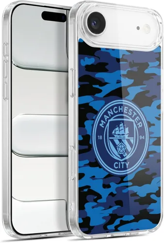 Vista 30 de Head Case Designs Funda de gel con licencia oficial del Manchester City Man City FC Blue Moon Badge Camou [protección de grado militar] compatible