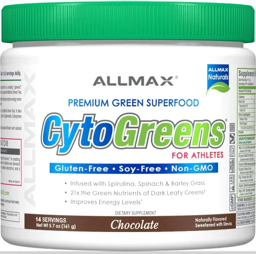 Vista 14 de ALLMAX CytoGreens Super Greens en polvo, té verde de bayas de acai, 60 porciones