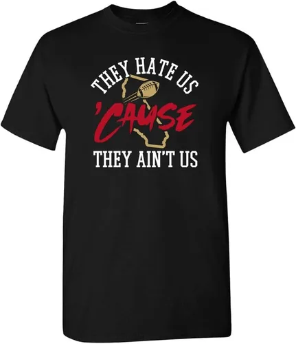 Vista 36 de Xtreme Apparrel They Hate Us 'Cause They Ain't Us Men's T-Shirt for Football Fans Arizona - Camisa negra