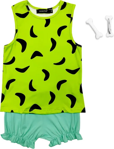 Vista 2 de AOBUTE Conjunto de ropa corta para disfraz de Halloween para niños y niñas