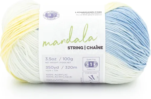 Vista 9 de Lion Brand Yarn Hilo Mandala String, Hilo Fingering para Tejer y Crochet, Acoustic, 1 Paquete