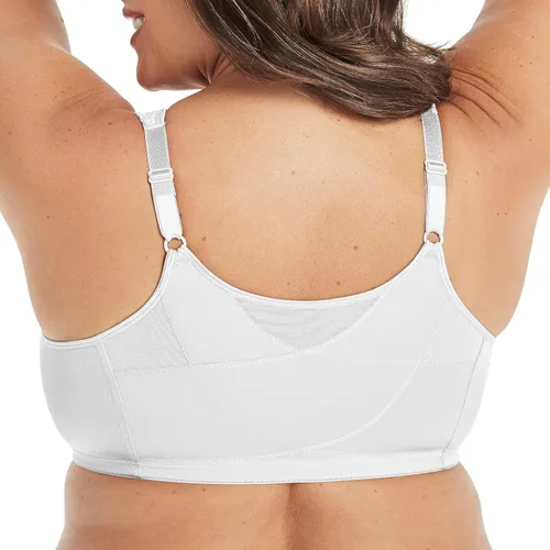 Vista 3 de PLAYTEX Brasier inalámbrico para mujer, sujetadores de talla grande de 18 horas disponibles, cierre frontal, soporte extra para la espalda, E525