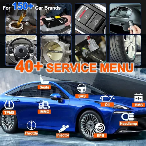 Vista 6 de Autel TS900 todo el sistema TPMS programación escáner de diagnóstico Android 11 OS, TPMS Relearn & Reset, 40+ Services, Active Test, FCA SGW, CAN