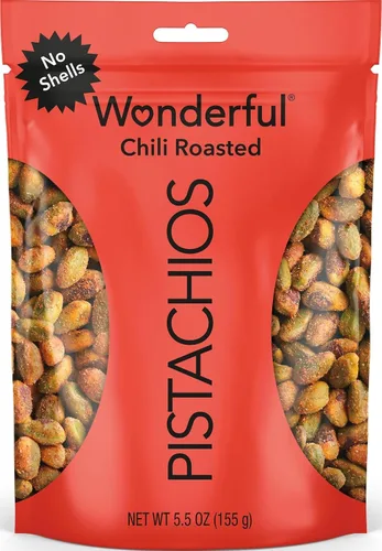 Vista 22 de Maravillosos Pistachos Sin Cáscara, Nueces Asadas al Chile, Bolsa resellable de 22 onzas, Aperitivos con Proteína, Sin gluten, Snack Saludable