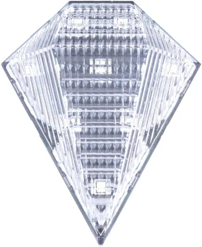 Vista 3 de Luz trasera de bicicleta, forma de diamante recargable impermeable 8 LED 2 LD luz trasera de bicicleta láser
