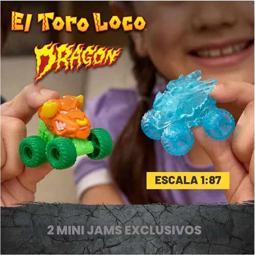 Vista 2 de Monster Jam Mini Jams Crash & Crumble Skull Escape Monster Truck Playset