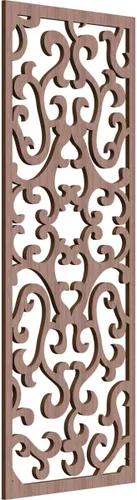 Vista 141 de 9 3/8 pulgadas de ancho x 24 3/8 pulgadas de alto x 1/4 de alto Smithfield paneles de pared de madera con calado, abedul