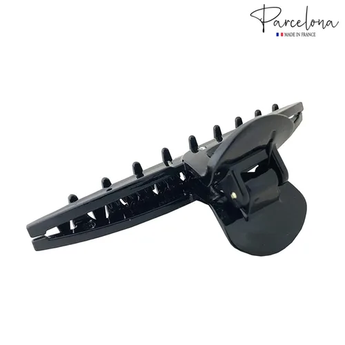 Vista 6 de Parcelona Pinza de pinza de pelo con pinza para el cabello cubierta negra francesa para mujer