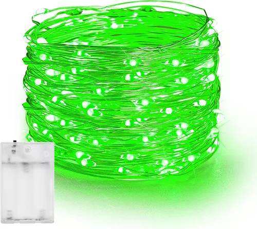 Vista 30 de Dazzle Bright - Guirnalda de luces de hadas de Halloween, 60 luces LED de 20 pies de alambre de cobre a batería y resistente al agua, decoraciones