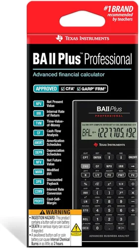 Vista 5 de Calculadora financiera profesional Texas Instruments BA II Plus
