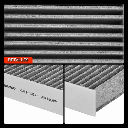 Vista 8 de A-Premium Filtro de aire de cabina de 2 piezas con carbón activado compatible con modelos Honda y Acura: Civic (01-05), CR-V (02-06), Element