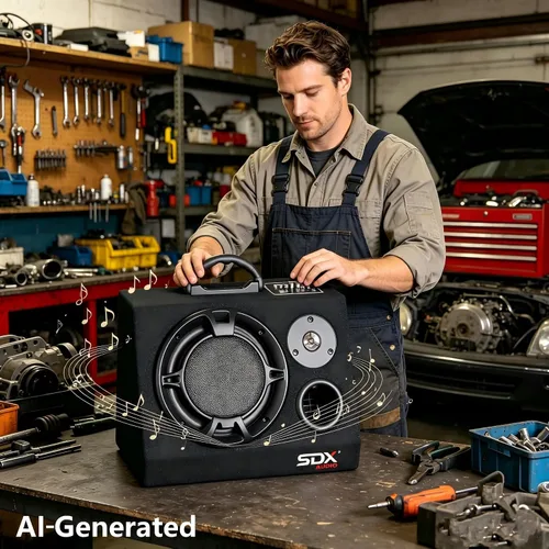 Vista 10 de Altavoz Bluetooth del gabinete del taller, reproductor de música digital