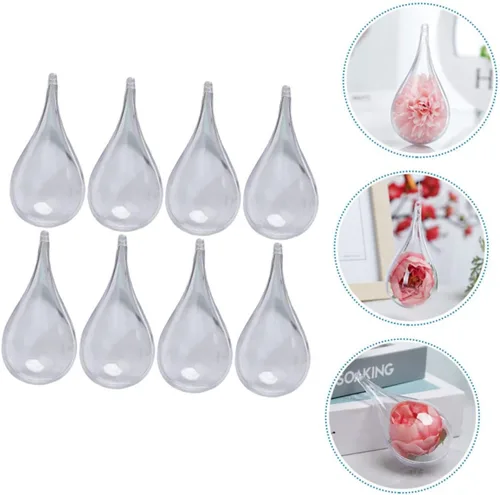 Vista 4 de NOLITOY 24 bolas huecas rellenables de Navidad, bolas transparentes rellenables, bolas de Navidad transparentes, decoraciones de ceremonia de boda