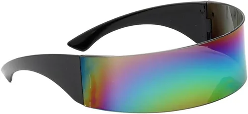 Vista 6 de B Baosity Gafas de sol de espejo gafas futuristas Prop Multicolor