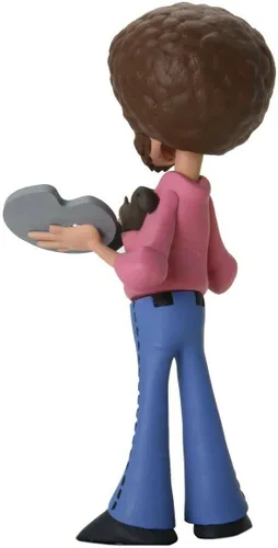 Vista 3 de NECA Bob Ross - Figura de acción a escala de 6 pulgadas - Toony Classics Bob Ross con Peapod