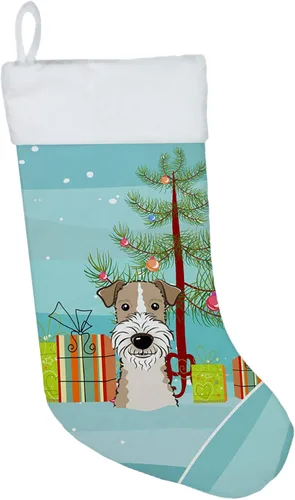Vista 32 de Caroline's Treasures BB1590CS Árbol de Navidad y Alaskan Malamute Calcetines de Navidad para colgar en la chimenea, decoración de fiesta de Navidad