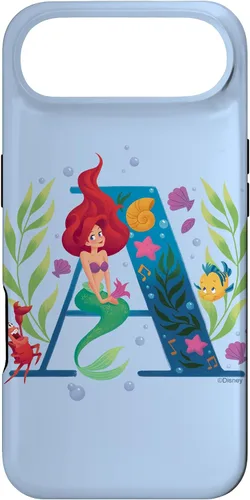Vista 27 de Disney Carcasa para iPhone 17 con monograma de sirena y letra A para Ariel