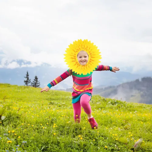 Vista 4 de SAFIGLE 3 piezas de sombreros de girasol para niños y adultos decoración de girasol, tela cómoda, fácil de llevar, perfecto para juegos deportivos