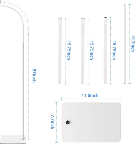 Vista 7 de Soporte de piso para monitor de bebé de 67" para Nanit Pro, Flex