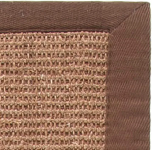 Vista 74 de Alfombra de sisal Safavieh, de color maíz y negro, tejida a mano, de la colección de fibras naturales; 5 x 8 pulgadas, NF441A, Tela, Gris / Gris