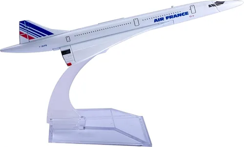 Vista 8 de Modelo de avión British Airways G-BOAC Concorde Modelo Avión Avión Metal Aviones de aleación fundida a presión para regalo y colección
