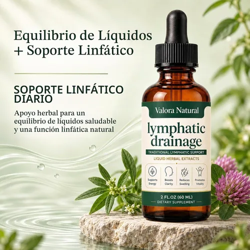 Vista 2 de Gotas de drenaje linfático,Fórmula herbaria para flujo