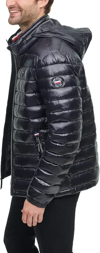 Vista 4 de Tommy Hilfiger - Chaqueta acolchada alternativa Ultra Loft Down resistente al agua para hombre.
