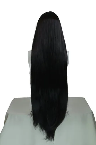 Vista 2 de Epic Cosplay Persephone Peluca larga y recta negra de 40 pulgadas (12B1)