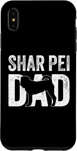 Vista 7 de iPhone 15 Retro Shar Pei Dad Papa Father's Day Sharpei Silhouette Case