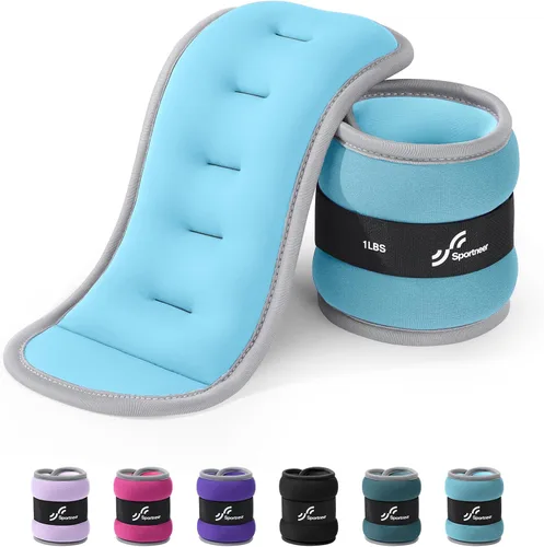 Vista 21 de Sportneer Pesas de tobillo para muñeca, par de pesas de 1/2/4/6/10 libras para hombres, mujeres, niños, entrenamiento de fuerza, juego de pesas