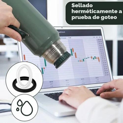 Vista 5 de 4 juntas de repuesto de silicona clásicas para Stanley, juntas de sellado de junta tórica para tapa térmica, compatibles con Stanley Classic de 20
