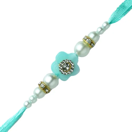 Vista 8 de Aditri Creation Rakhi Lumba Juego de 4 Rakhi para hermano y Bhabhi Bhaiya Bhai Rakhi Juego de 4 pares de hilos Rakhi Dora, paquete de regalo