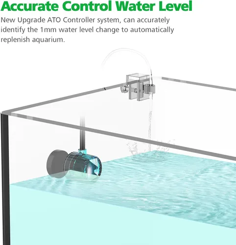 Vista 4 de Auto Top Off System Acuario de agua salada, agua ATO para tanque fresco de arrecife Stable Water Levels & Salinity, QST Real-Time Anti-Overflow