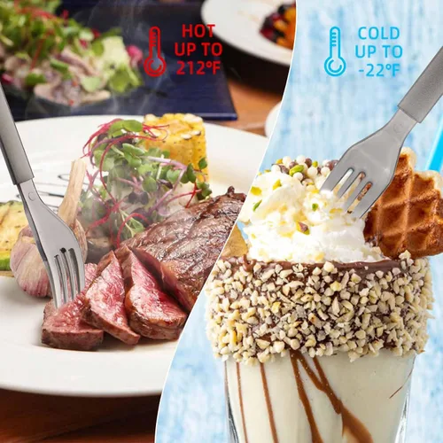 Vista 3 de Tenedores de plástico desechables de peso pesado envueltos individualmente, perfectos para fiestas al aire libre y reuniones familiares