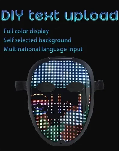 Vista 5 de Instawow Led Bluetooth App Mask