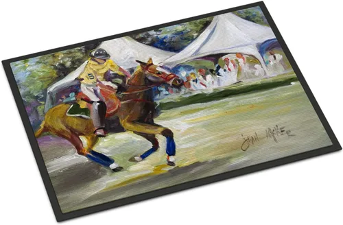 Vista 263 de Caroline's Treasures JMK1017JMAT - Tapete de caza de rana garza azul, 24 x 36 pulgadas, tapete para puerta delantera, interior y exterior