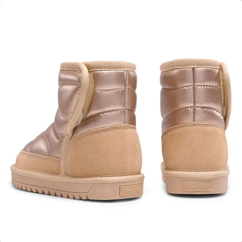 Vista 4 de DREAM PAIRS Botas de nieve para niñas y niños, zapatos de tobillo de invierno de 0.394 pulgadas con forro de piel sintética para niños pequeños