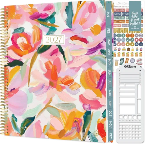 Vista 13 de bloom daily planners Agenda 2027 con plantilla para mujer