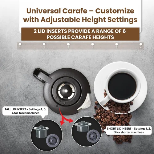 Vista 4 de Café Brew - Jarra de repuesto de 12 tazas compatible con Cuisinart DCC-1200PRC