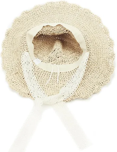Vista 3 de Sombrero de paja para mujer, sombrero de playa plegable, sombrero de ala ancha