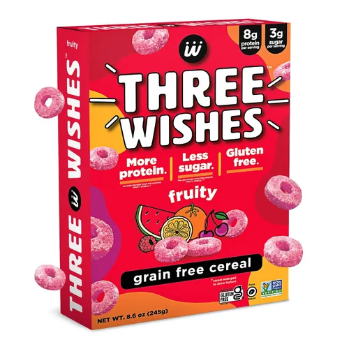 Vista 11 de Cereales para el desayuno a base de plantas y veganos de Three Wishes, con sabor a canela, 1 paquete, merienda rica en proteínas y baja en azúcar