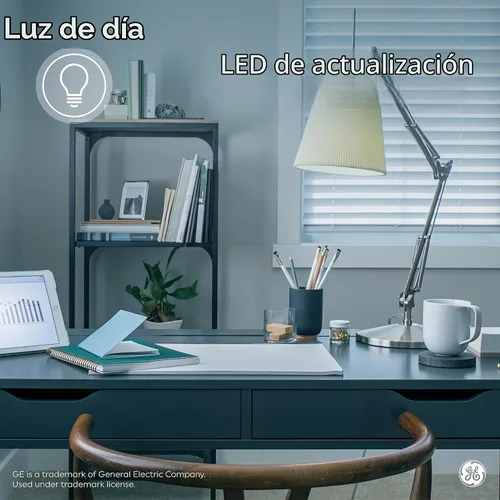 Vista 4 de GE Refresh Bombillas LED, 60 W Eqv, luz diurna, bombillas decorativas, base pequeña (paquete de 8)