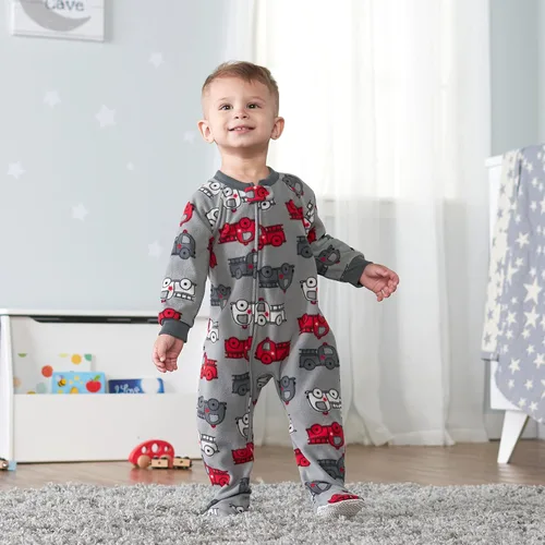 Vista 4 de Gerber Baby Boys' Toddler Loose Fit Flame Resistant Fleece Footed Pajamas 2-Pack